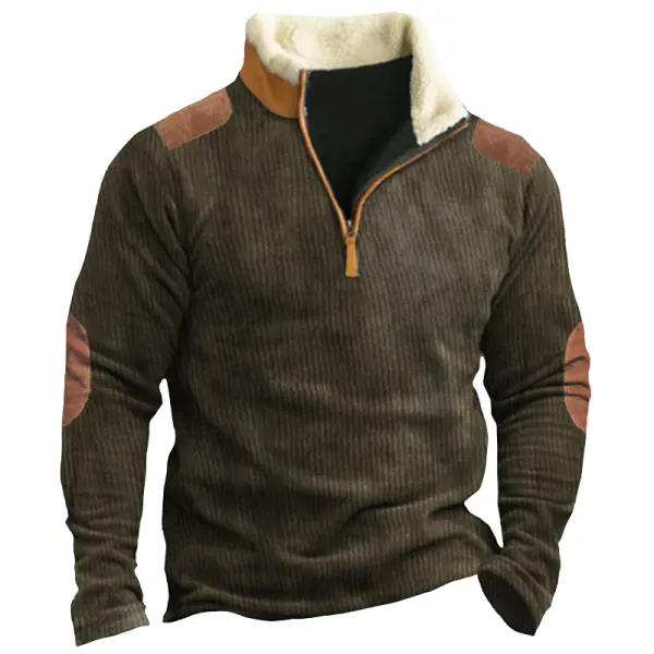 Men's Training Colorblock Lapel Sweatshirt Only $21.89 - Wayrates.com 