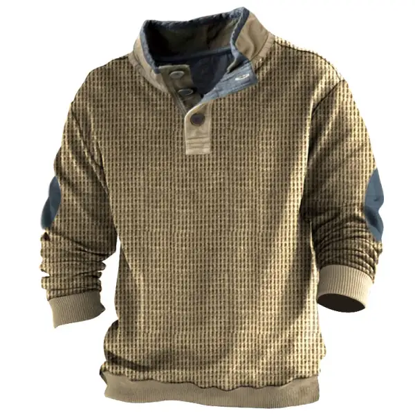 Men's Vintage Waffle Tactical Sweatshirt - Cotosen.com 