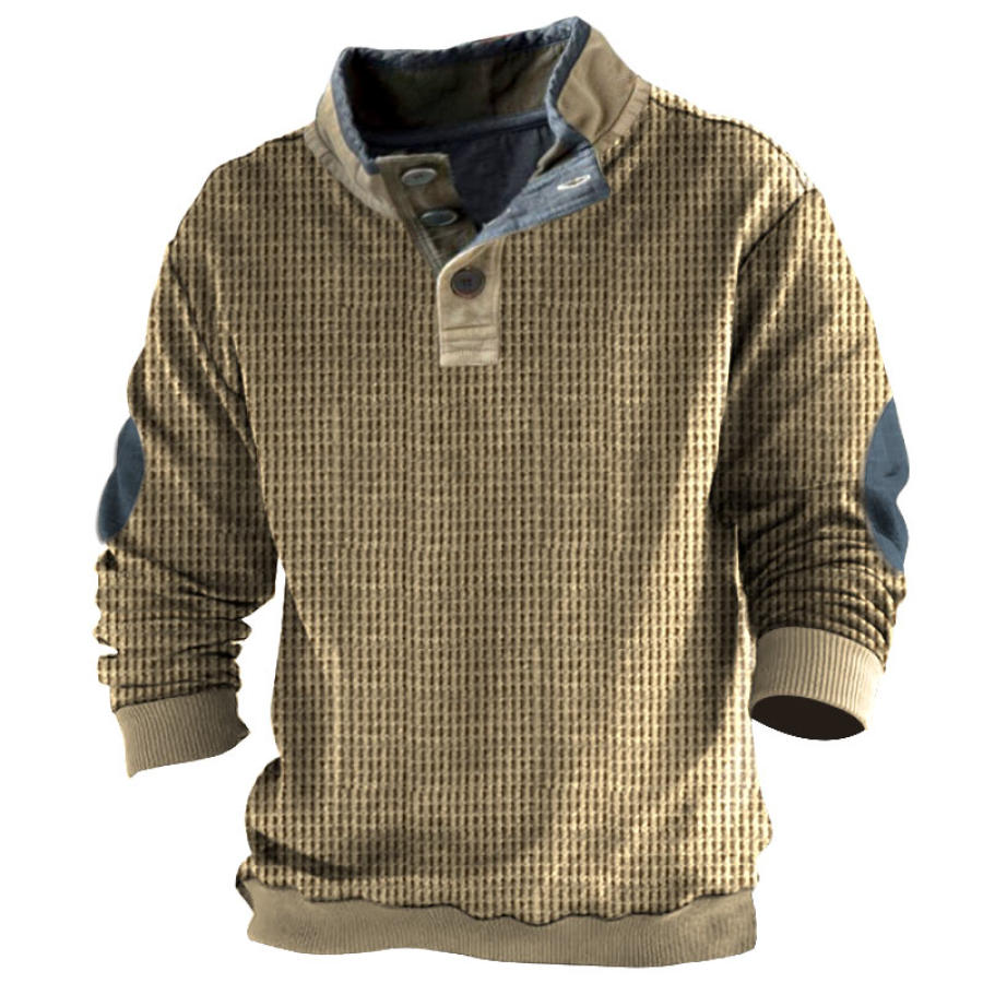 

Men's Vintage Waffle Tactical Sweatshirt