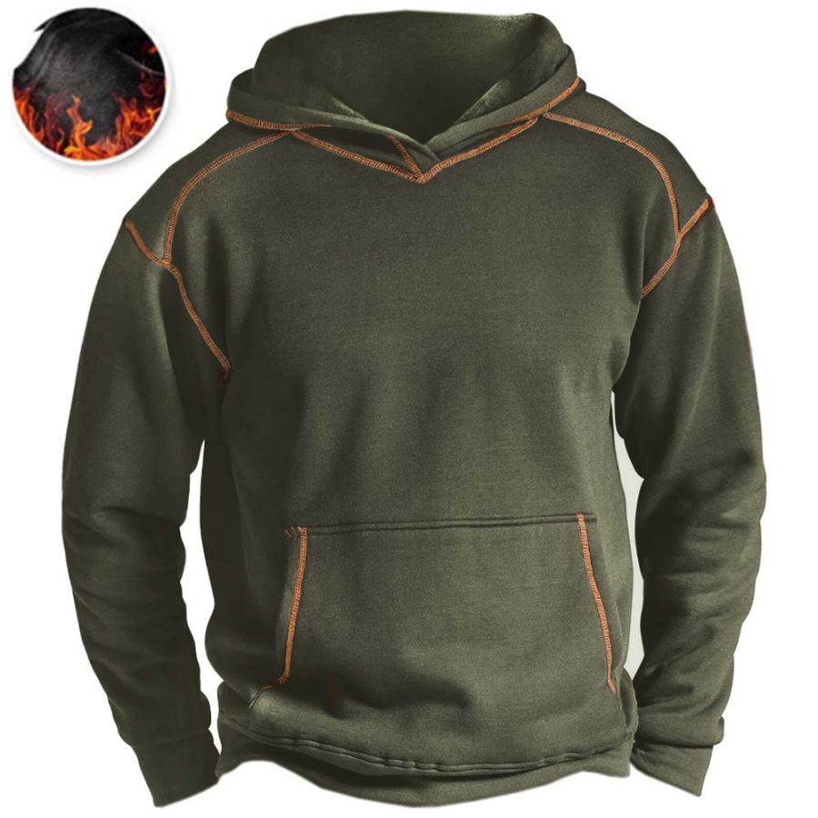 

Men's Outdoor Tactical Fleece Thickened Pocket Hooded Sweater