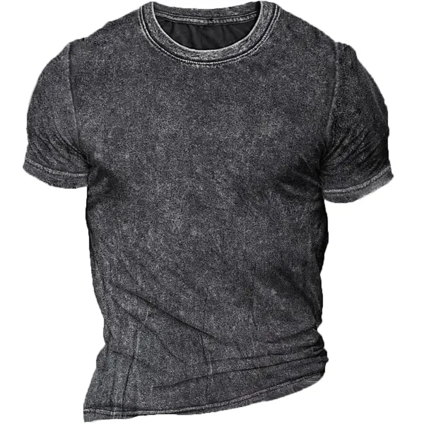 Men's Retro Casual Round Neck Short Sleeve T-Shirt Only $26.89 - Wayrates.com 