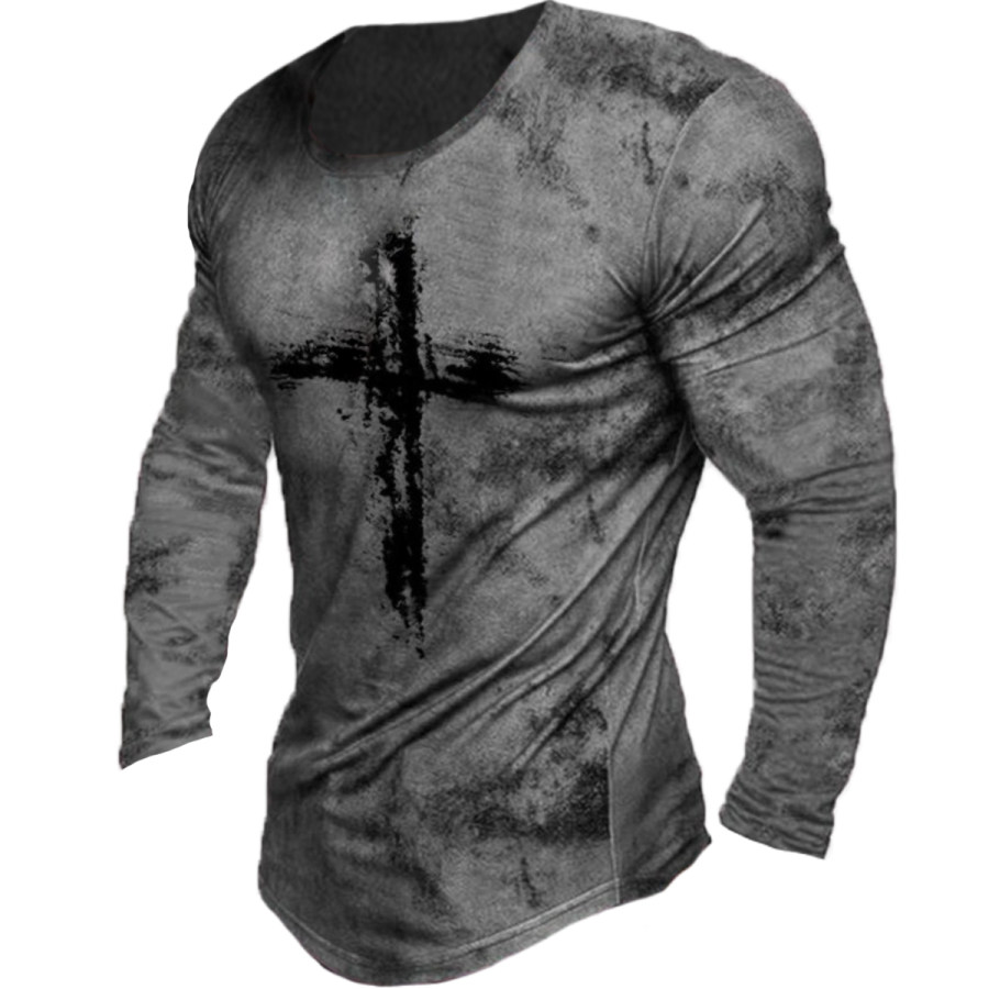 

Men's Vintage Cross Long Sleeve T-Shirt