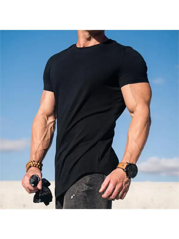 Men's Simple Casual Short-sleeved T-shirt - Realyiyi.com 