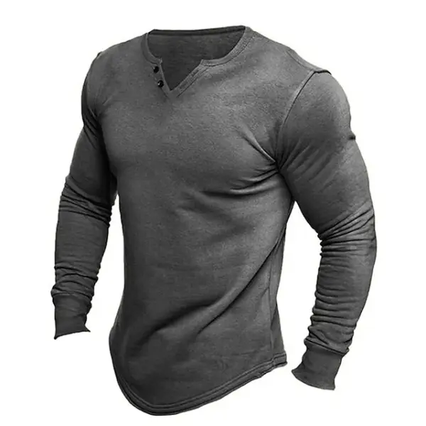 Men's Retro Casual Long Sleeve T-Shirt Only $26.89 - Wayrates.com 