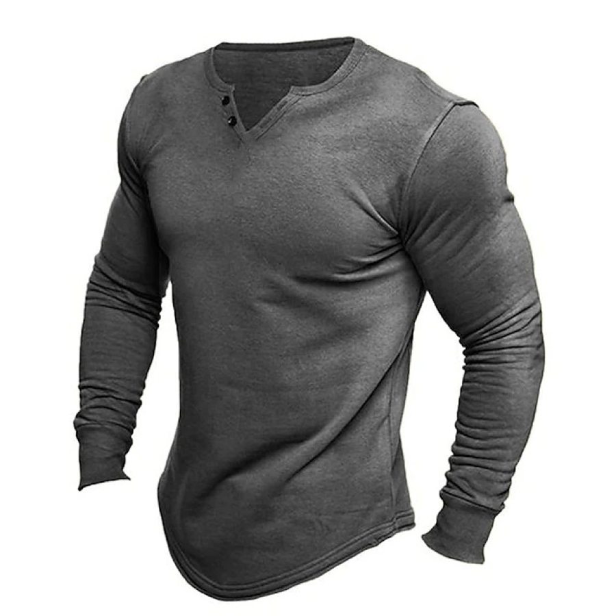 

Men's Retro Casual Long Sleeve T-Shirt