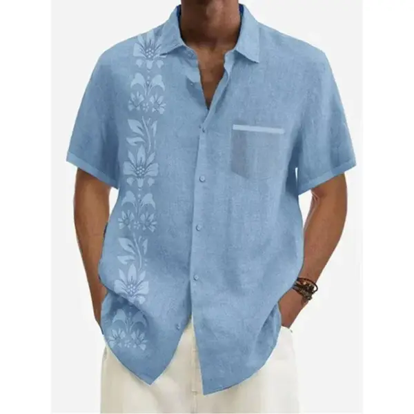 Men's Solid Color Casual Hawaiian Beach Shirt Only $34.89 - Wayrates.com 