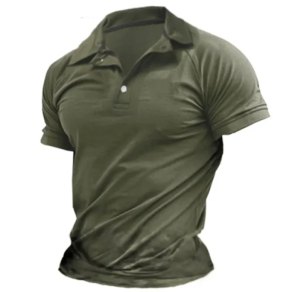 Men's Outdoor Raglan Sleeve Tactical Short Sleeve Polo Shirt Only $26.89 - Wayrates.com 
