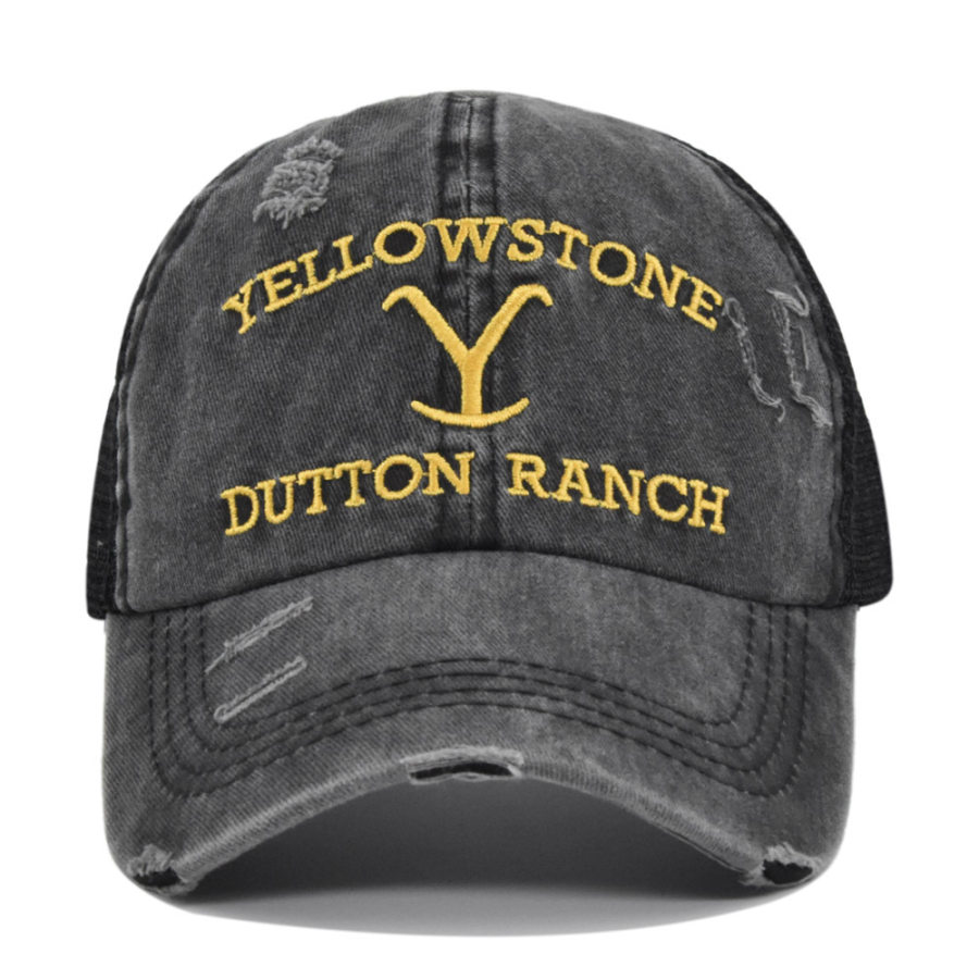 

Men's Vintage Distressed Yellowstone Embroidered Hat