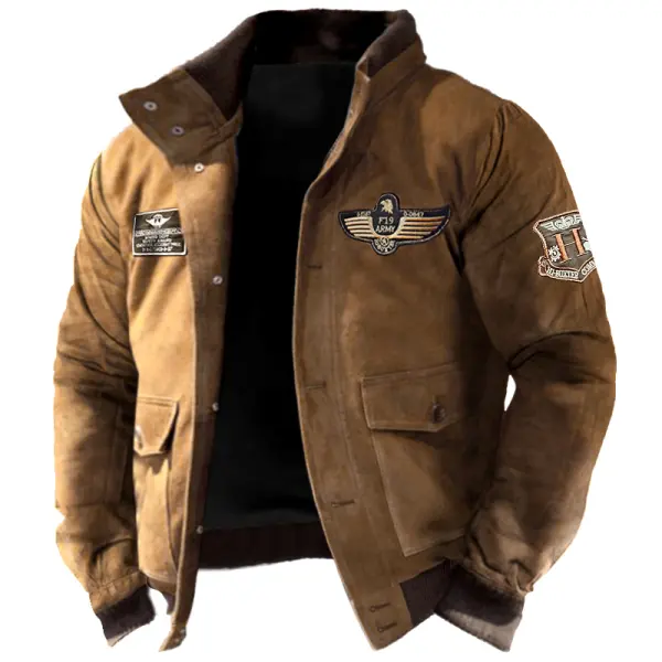 Men's Vintage Embroidered Patch Military Jacket Only $49.89 - Wayrates.com 