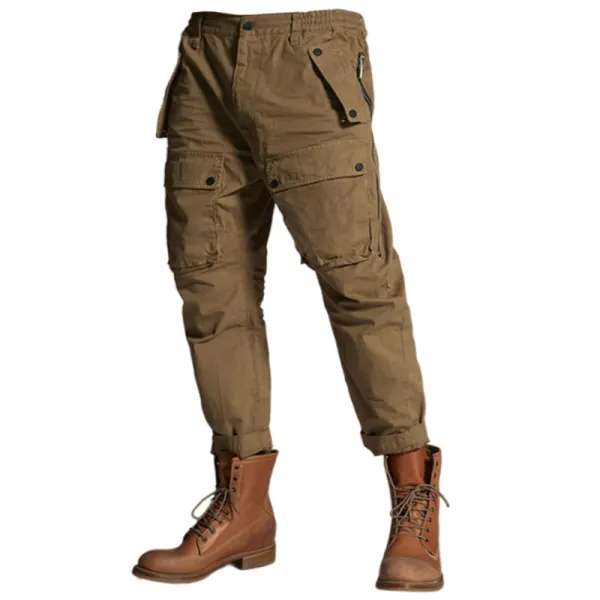 Men's Retro Cargo Pants Outdoor Motorcycle Casual Pants Daily Pants Only $54.89 - Wayrates.com 