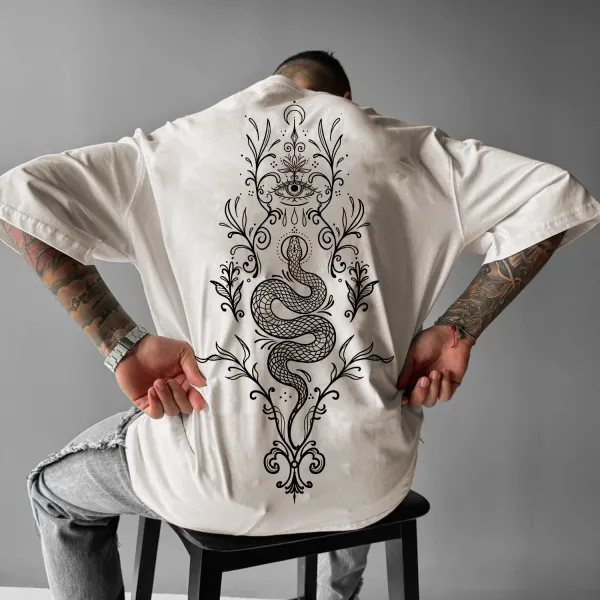Ethnic And Religious Design Loose T-shirt - Wayrates.com 