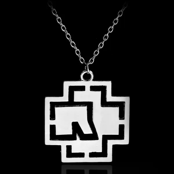 Men's Rammstein Band Shaped Metal Hollow Necklace - Elementnice.com 