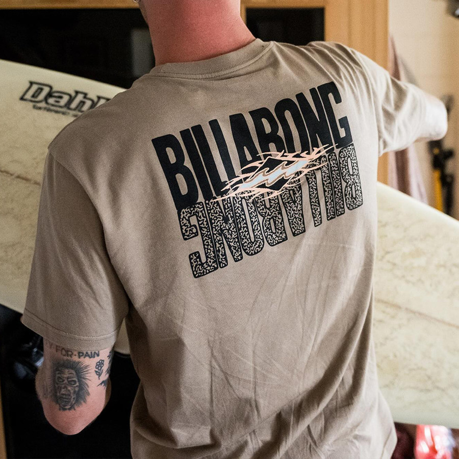 

Retro Billabong Surf Brown Casual T-shirt