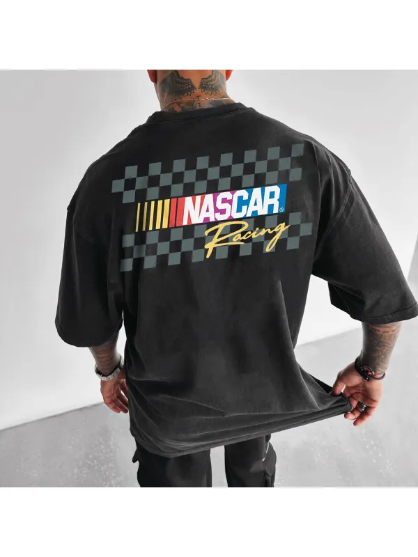 Men's Loose Retro Racing T-shirt - Timetomy.com 