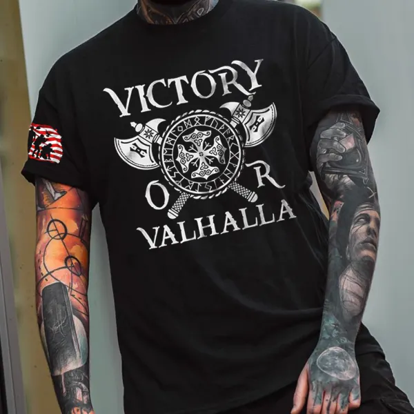 Valhalla Print Casual T-Shirt - Wayrates.com 