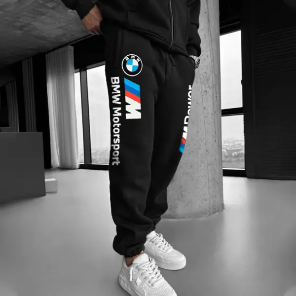 Oversized Racing Graphic Fleece Sweatpants - Wayrates.com 