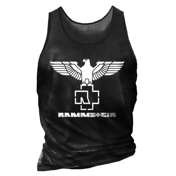 Men's Rammstein Rock Band Print Vest Tank Top - Manlyhost.com 