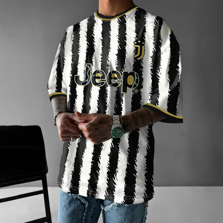 

Men's Striped Printed Team T-shirt