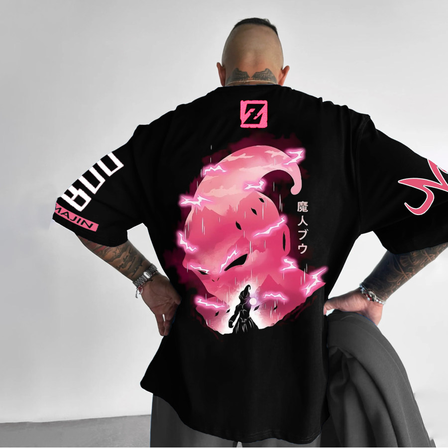 

Unisex Oversized DBZ Buu Anime Print T-shirt