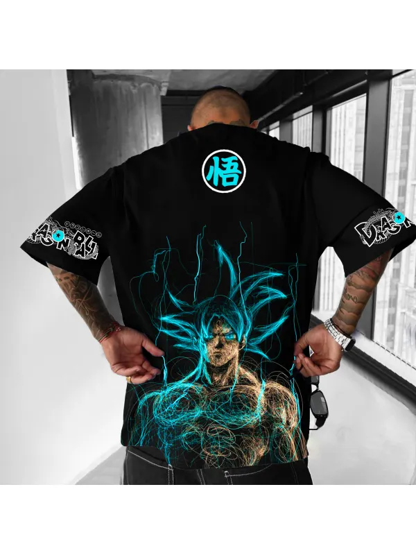 Unisex Oversized DBZ Anime Printed T-shirt - Aptkoi.com 