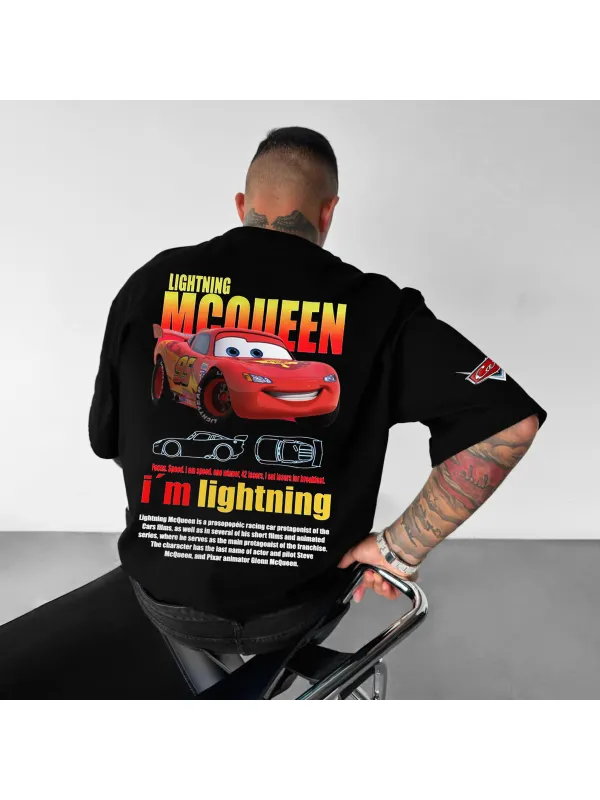 Oversize Sports Car Lightning McQueen T-shirt - Aptkoi.com 
