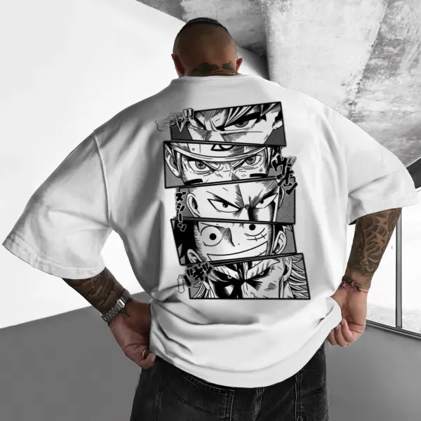 Unisex Oversized Anime Collection Print T-shirt - Wayrates.com 