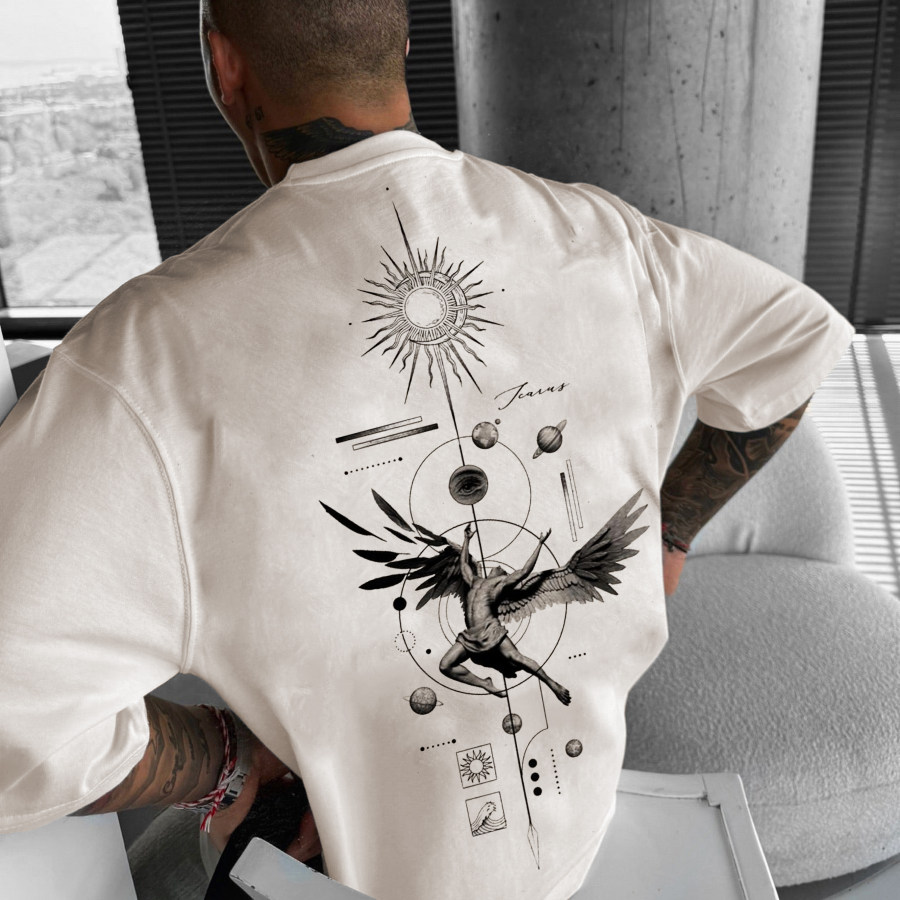 

Men's Casual Religious Printed Loose T-shirt