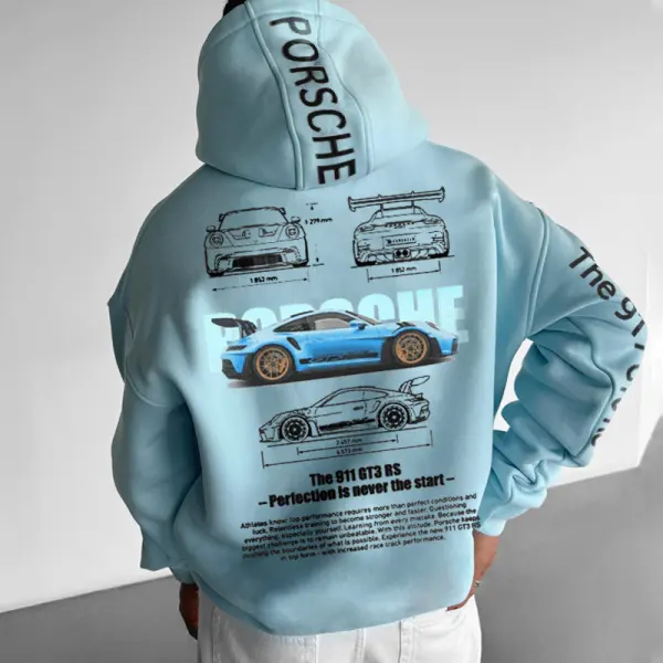 Oversized Unisex Porsche 911 GT3 RS Hoodie Racing Graphic Hoodie - Cotosen.com
