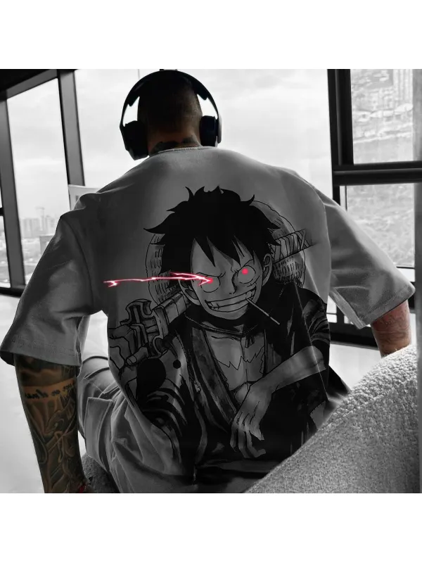 Unisex Casual Anime Print T-shirt T-shirt - Aptkoi.com 