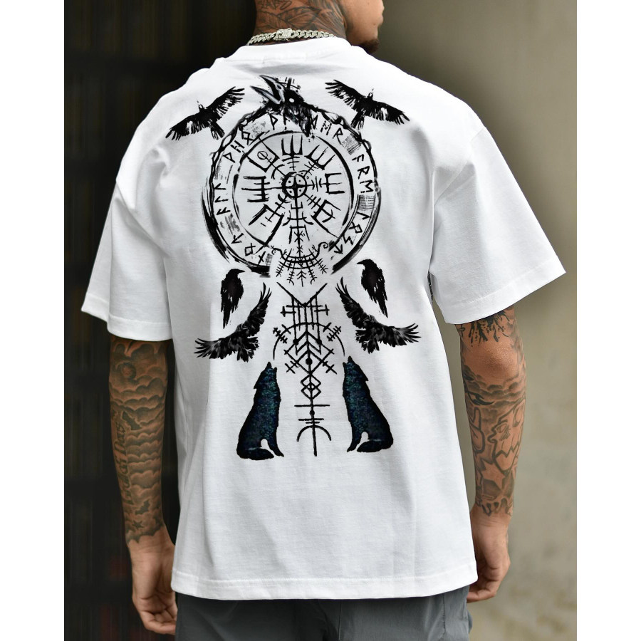 

Unisex Viking Print Casual T-Shirt