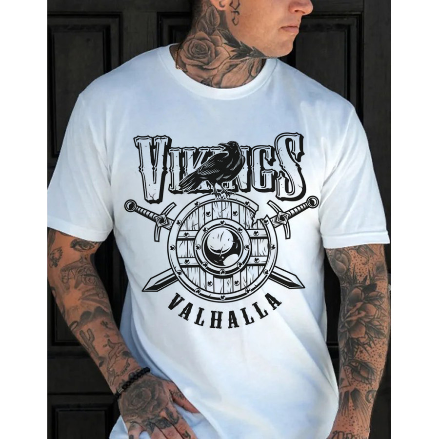 

Viking Print Casual T-Shirt