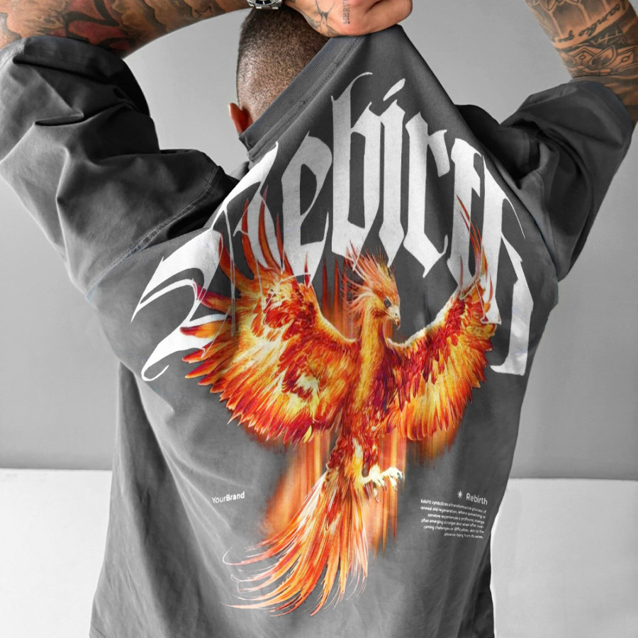 

Phoenix Letter Printed Loose T-shirt