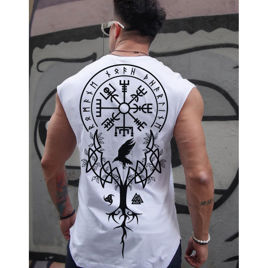 

Valhalla Print Casual Sleeveless T-Shirt