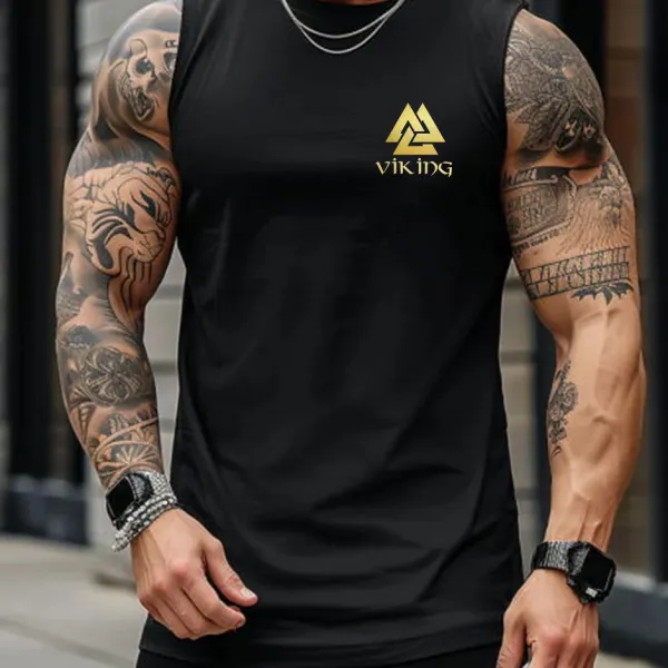 Men's Valhalla Print Sleeveless T-Shirt - Wayrates.com 