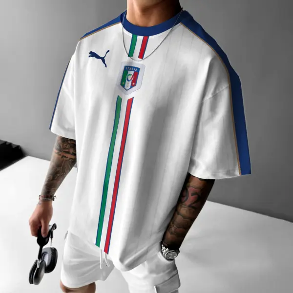 Unisex Casual Nazionale di calcio dell'Italia Tee
