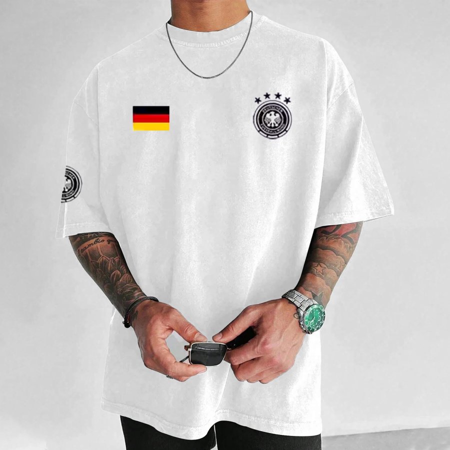 

Men's UEFA EURO 2024 Loose Short Sleeve Oversized T-Shirt