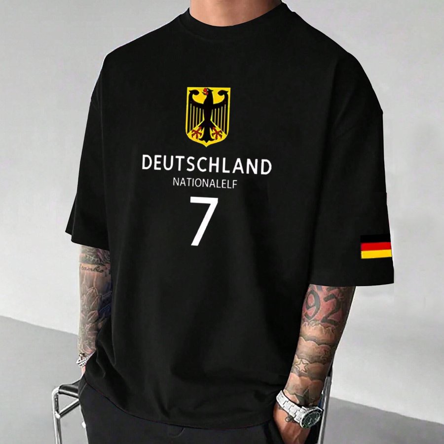 

Men's UEFA EURO 2024 Loose Short Sleeve Oversized T-Shirt