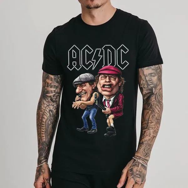 Acdc Rock Guitar Playing Pattern T-shirt - Wayrates.com 