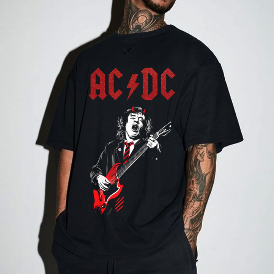 

Acdc Rock Guitar Playing Pattern T-shirt