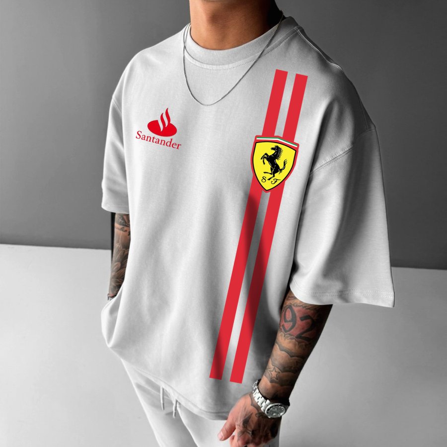 

Oversized Casual Racing T-Shirt