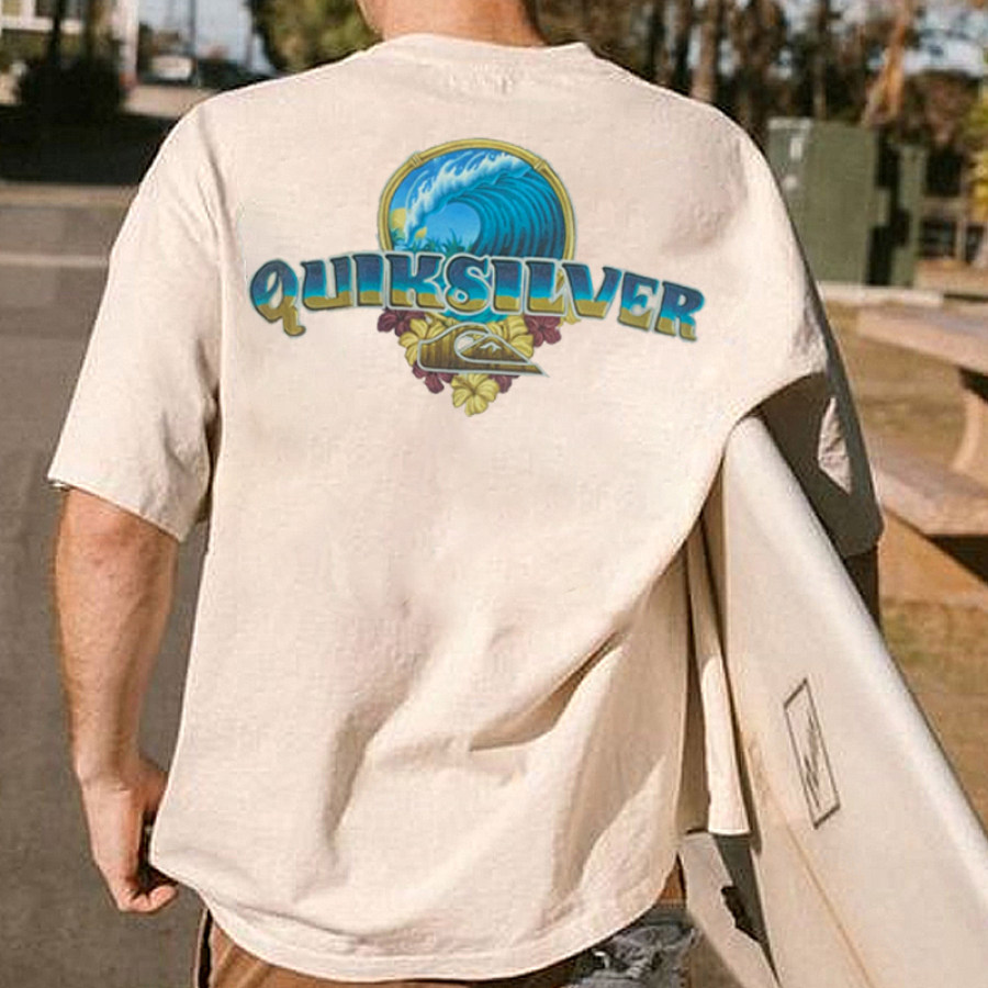 

Men's Surf Print Short Sleeve Casual T-Shirt