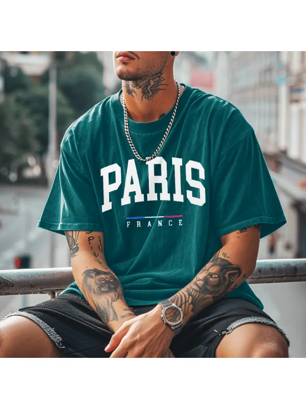 Unisex Vintage PARIS 2024 Oversized T-shirt - Ootdmw.com 