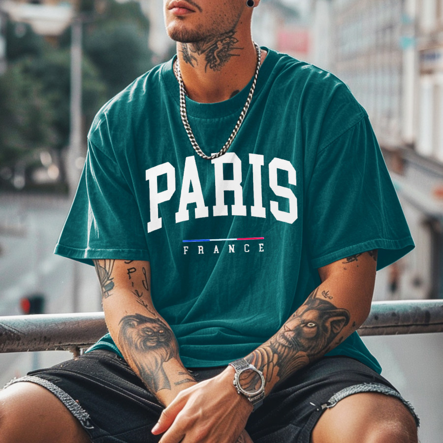 

Unisex Vintage PARIS 2024 Oversized T-shirt
