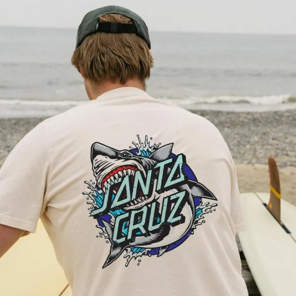 Men's Surf Beach Vacation Print Short Sleeve T-Shirt - Wayrates.com 