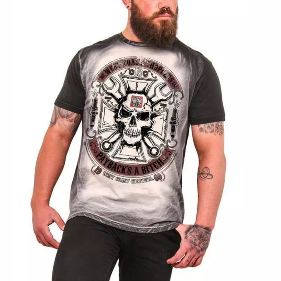 

Men's Washed Vintage West Coast Choppers Print T-Shirt