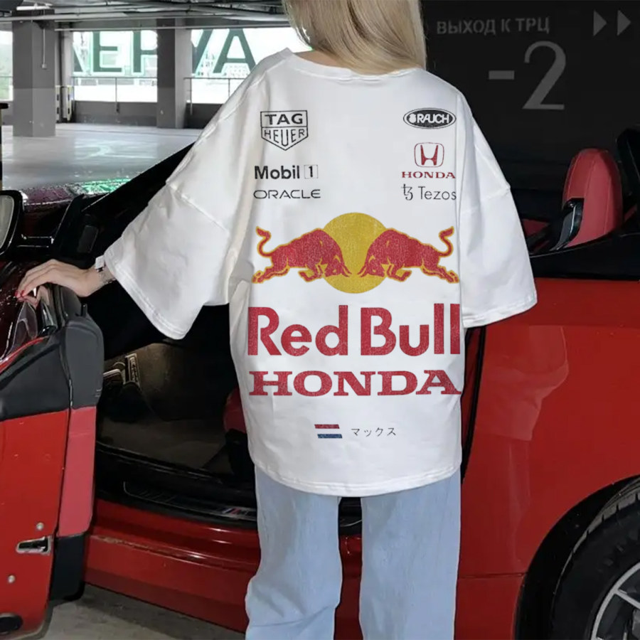 

Branded Racing Design Oversized T-Shirt
