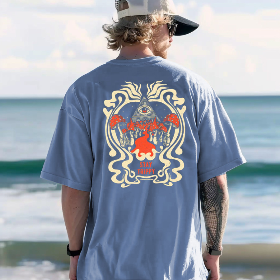 

Retro Religious Print Seaside Vacation T-shirt