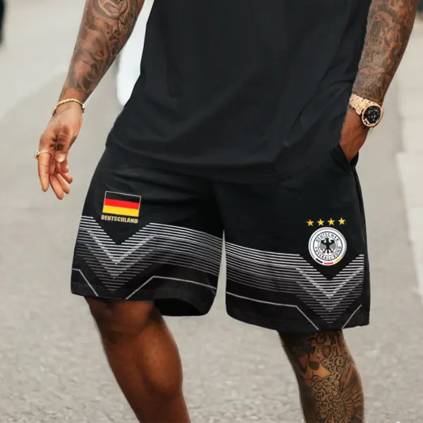 Men's Football Race 2024 Germany Print Outdoor Shorts - Wayrates.com 