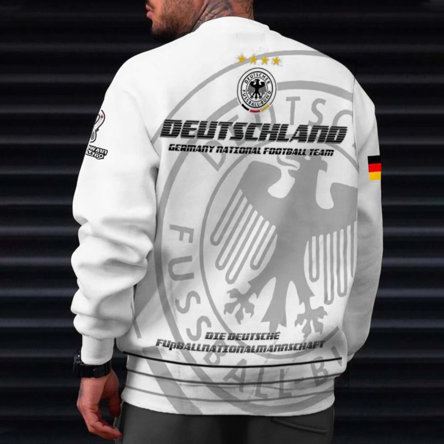 

Men's Football Race Germany Printed Crew Neck Pullover Sweatshirt