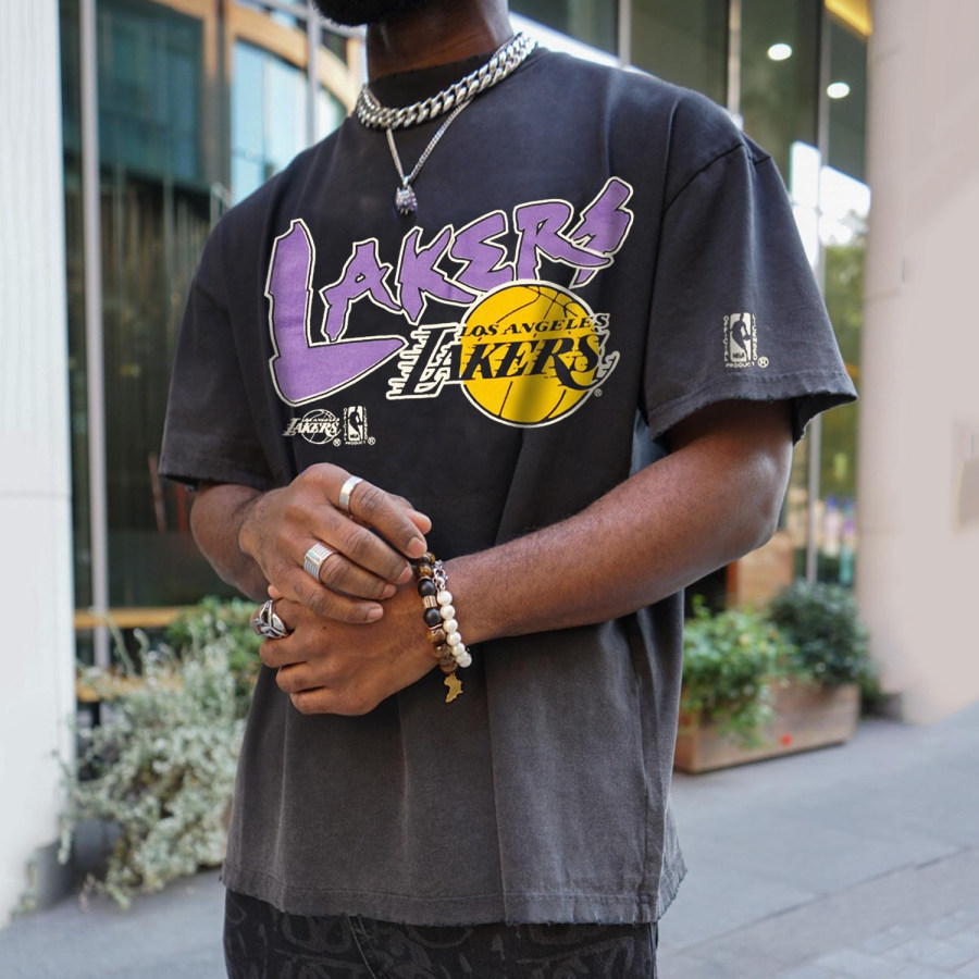 

Street Retro Basketball Short Sleeve T-Shirt